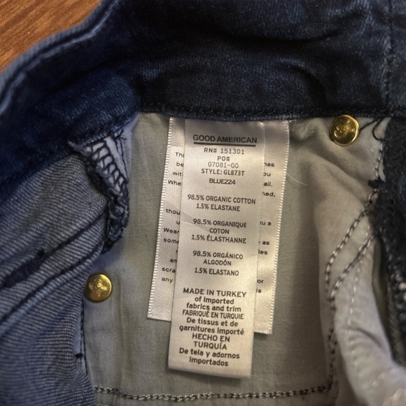 GOOD AMERICAN High Rise Skinny Jeans Size 0/25 - Picture 4 of 10